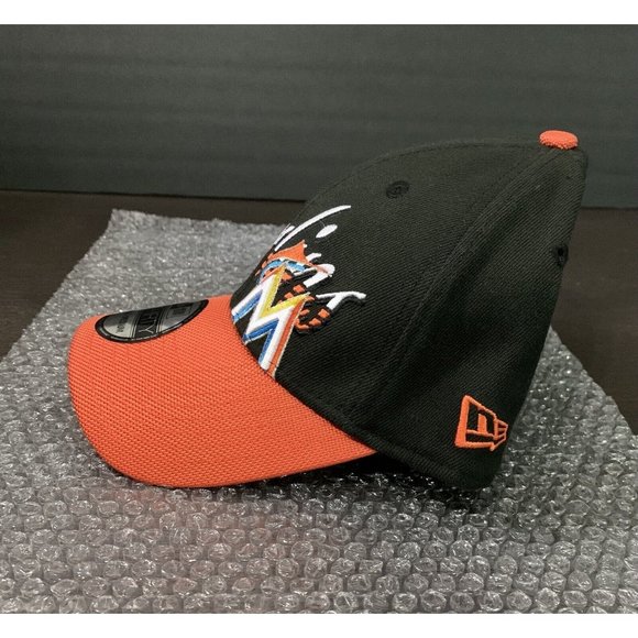 Vintage New Era 3930 MLB Miami Marlins 2Tone Script Adult S/M OS New RARE DESIGN - Picture 3 of 7